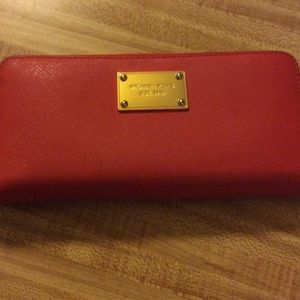 Red Michael Kors Wallet