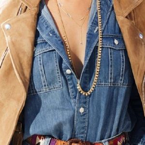Madewell Geochain Necklace Vintage Gold.