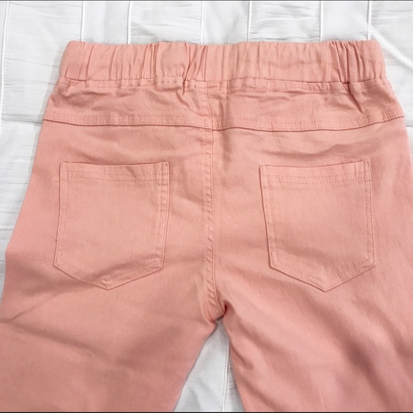 Slit Knee Drawstring Jeggings - Picture 4 of 4