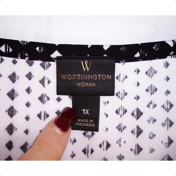 NEW Worthington  0X Short Sleeve Top - Picture 8 of 8