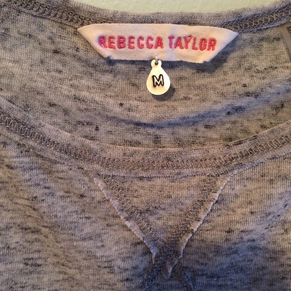 Rebecca Taylor Tops - Rebecca Taylor linen blend crop tee Rebecca Taylor Tops - Rebecca Taylor linen blend crop tee