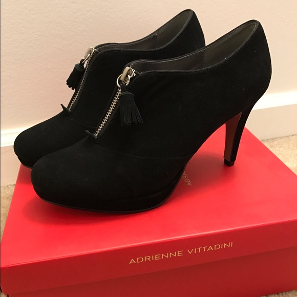 Adrienne Vittadini Shoes - Adrienne Vittadini Black Suede Ankle Booties