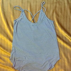 Extremely comfortable blue and white stripped top