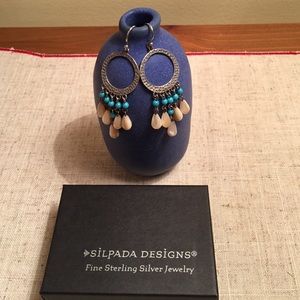 Silpada Turquoise beads & Mother-of-Pearl Earrings