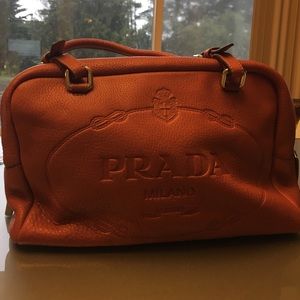 Authentic Prada Rame Vit.Daino Bauletto Bag