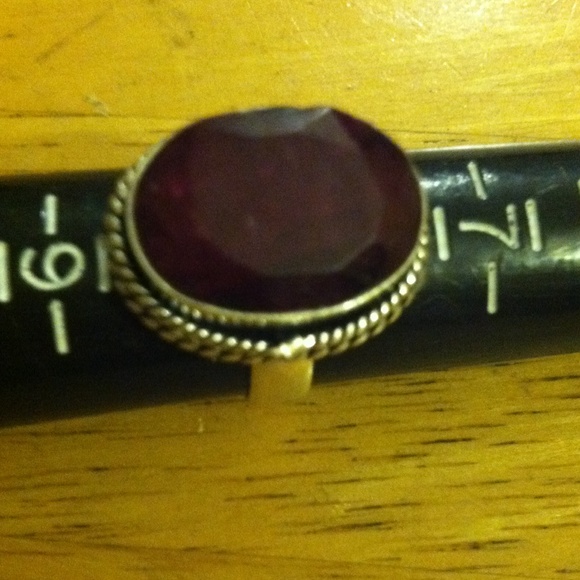 Natural Indian ruby ring