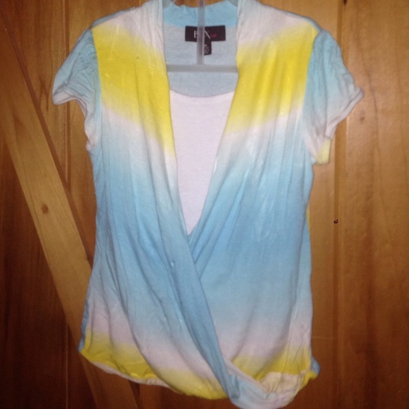 BCX girl yellow and blue top