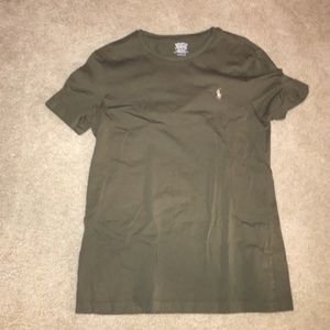 Men's Medium Green- Brown Polo T-Shirt