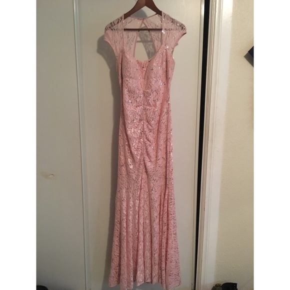 Pink Key Hole Back Dress