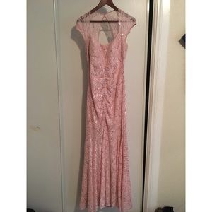 Pink Key Hole Back Dress