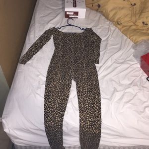 Cheetah print catsuit/jumpsuit