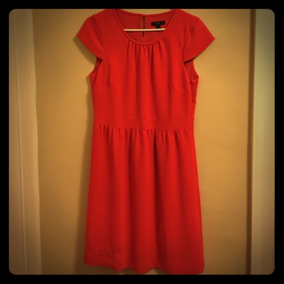 Red J. Crew work dress. !!POCKETS!!