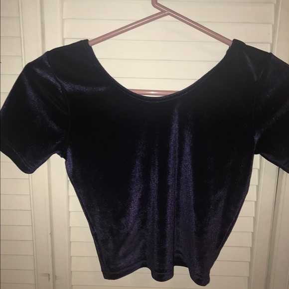 American Apparel Velvet Crop Top - Picture 1 of 3