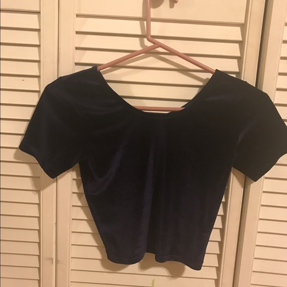 American Apparel Velvet Crop Top - Picture 3 of 3