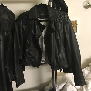 Karen Millen Quilted Leather Jacket