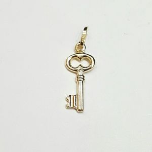 14k gold key pendant