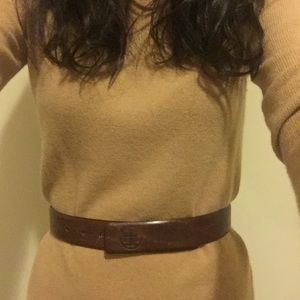 Tory Burch Brown Leather Belt