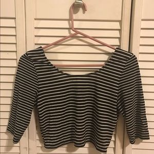 Forever 21 Striped Crop Top
