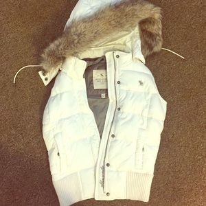 White Abercrombie vest NWOT