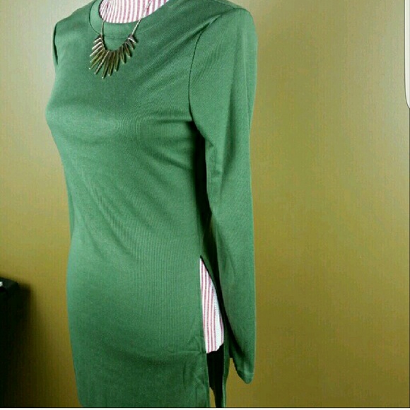 LAST ONE! Light Gray Side Slit Top - Picture 3 of 3