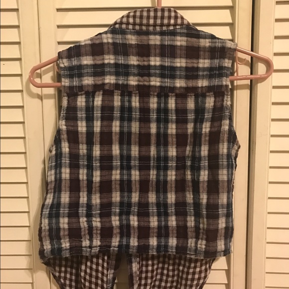 Papaya flannel crop top - Picture 3 of 4