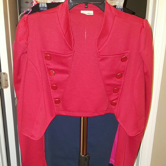 Bright red jacket.  Women's