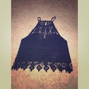 Black lace top
