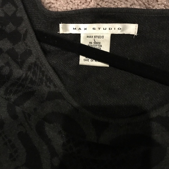 Max Studio grey and black sweater dress - Picture 3 of 3