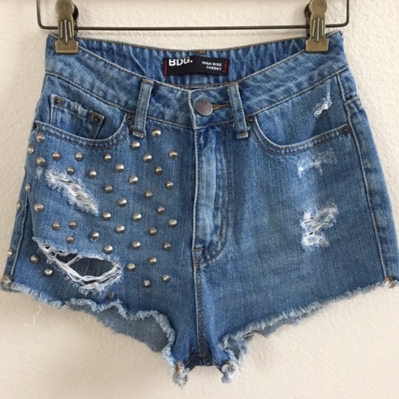 Urban Outfitters Pants - Distressed Studded Shorts