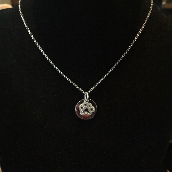 🐾STERLING SILVER🐾 ADOPT DON'T SHOP PAW PRINT - Picture 2 of 3