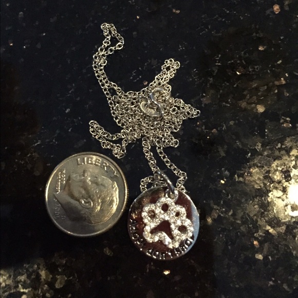 🐾STERLING SILVER🐾 ADOPT DON'T SHOP PAW PRINT - Picture 3 of 3