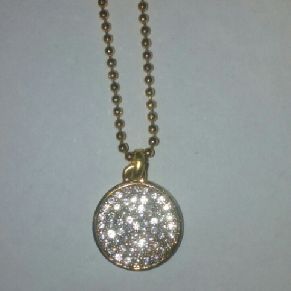 Michael Kors pave disk necklace