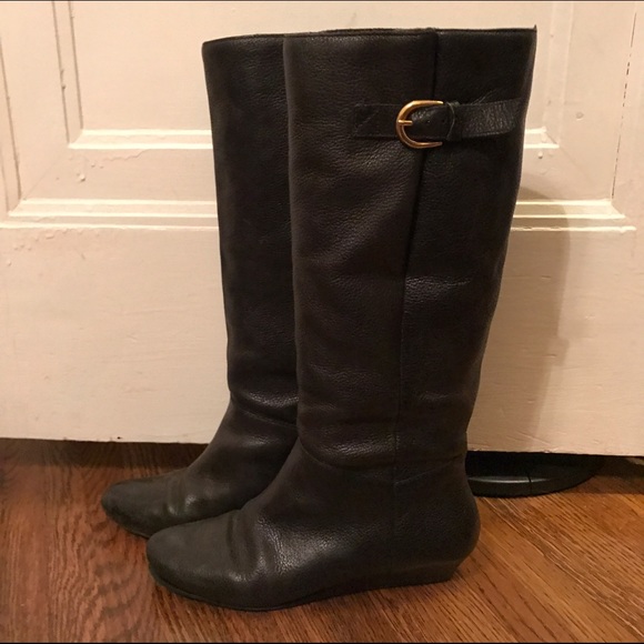 STEVE MADDEN Black Intyce Boots Sz 8