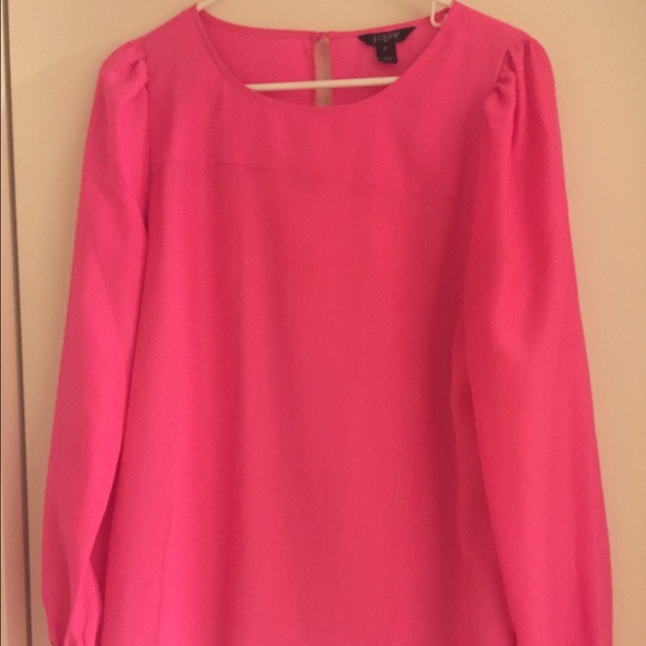 Pink silk J. Crew Blouse