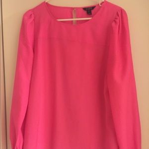 Pink silk J. Crew Blouse