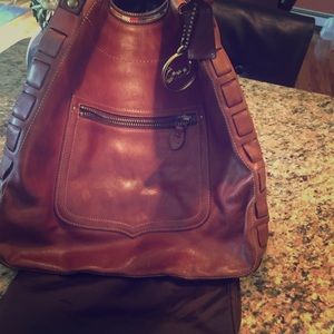 Heavy leather Coach bag. EUC