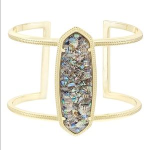 Lawson cuff bracelet in crushed abalone shell