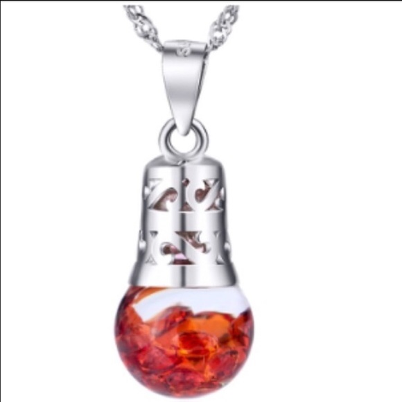 💠STERLING SILVER GLASS & GEMS💠 UNIQUE PENDANT