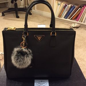 Prada saffiano lux double zip