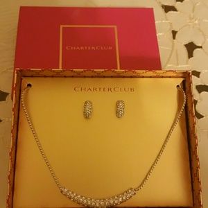 Charter Club necklace and earring set