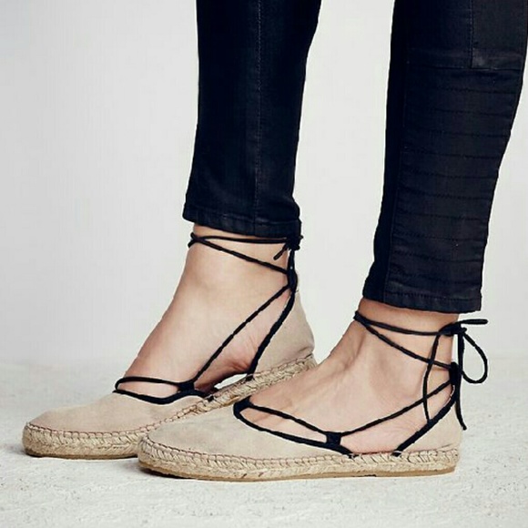 Free People Marina Lace Up Flat Sandal Espadrille