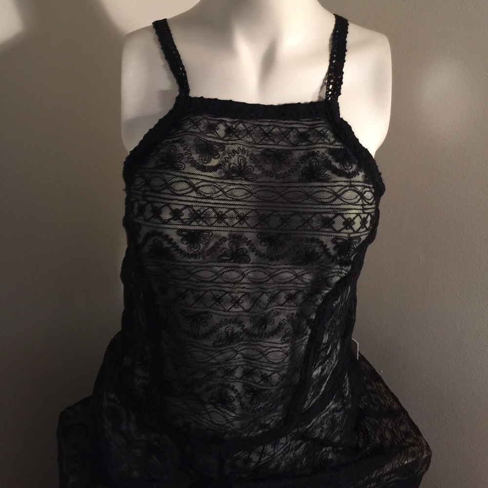 Black Lace Up Back Maxi Dress