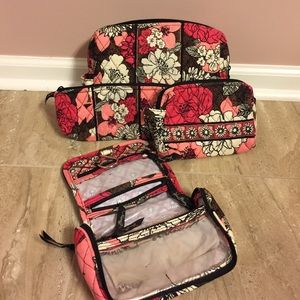 Vera Bradley cosmetic bag set
