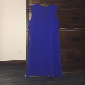 NEVER WORN Royal blue keyhole high neck dress