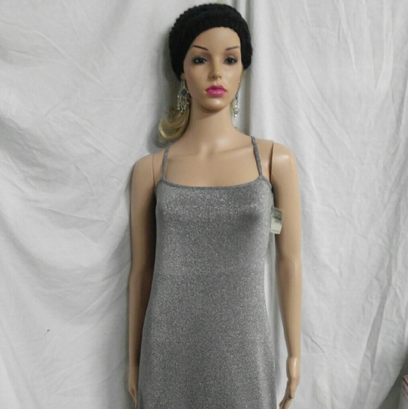 Silver Shelli Segal large eve dress neiman New Years