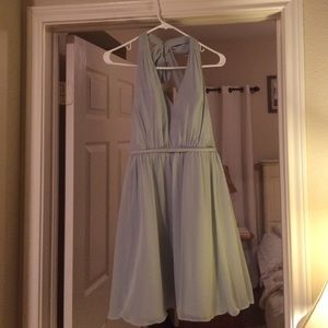 Mint Green Party Cute Bow Back Dress
