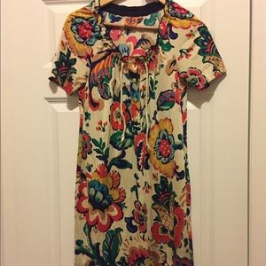 Tory Burch Floral Short Sleeve Dress