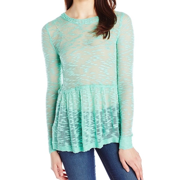 NWOT Kensie Fine Gauge Slub Peplum