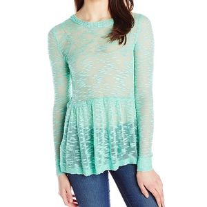 NWOT Kensie Fine Gauge Slub Peplum