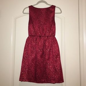 Alice and Olivia Red Leopard Print Dress